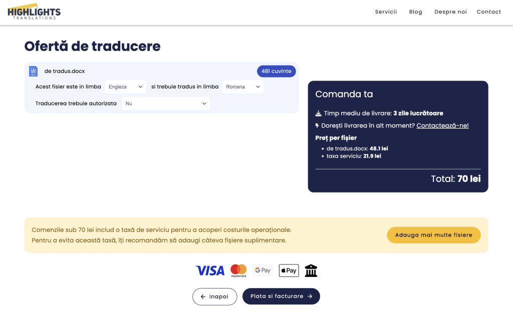 pas 4 - accepta oferta